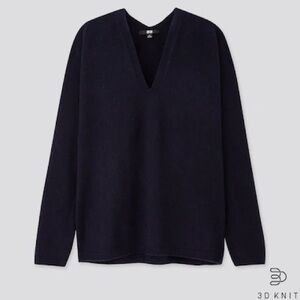 Uniqlo WOMEN 3D CASHMERE V-NECK SWEATER